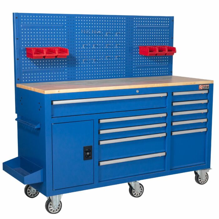 George Tools Mobiele Werkbank 62 inch 10 laden blauw | Showroomproduct