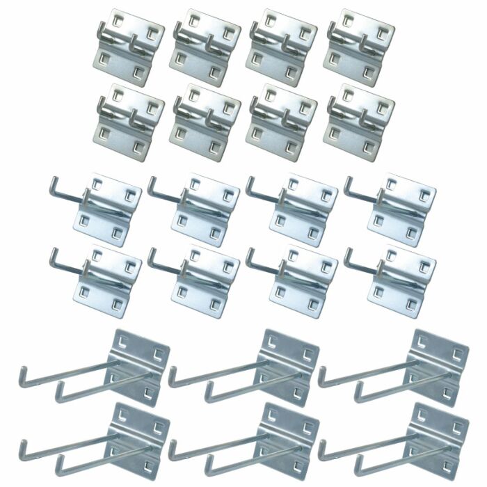 Kraftmeister gereedschapshaken dubbel - set 22 stuks