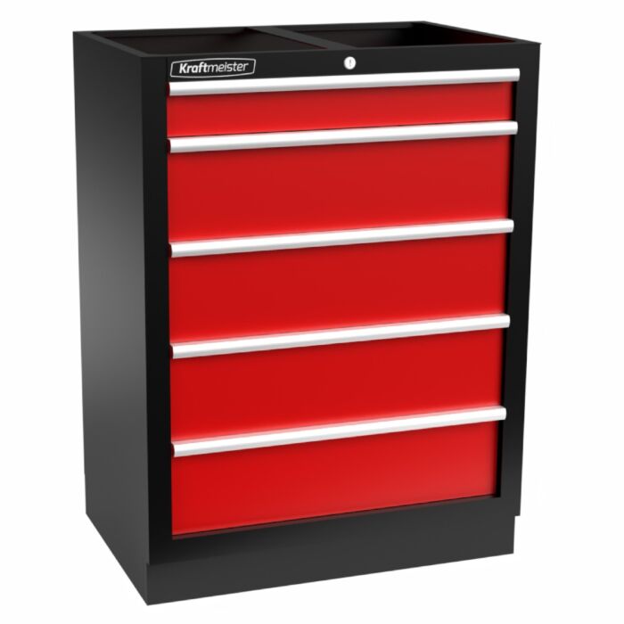 Kraftmeister Standard gereedschapsladekast 5 lades rood