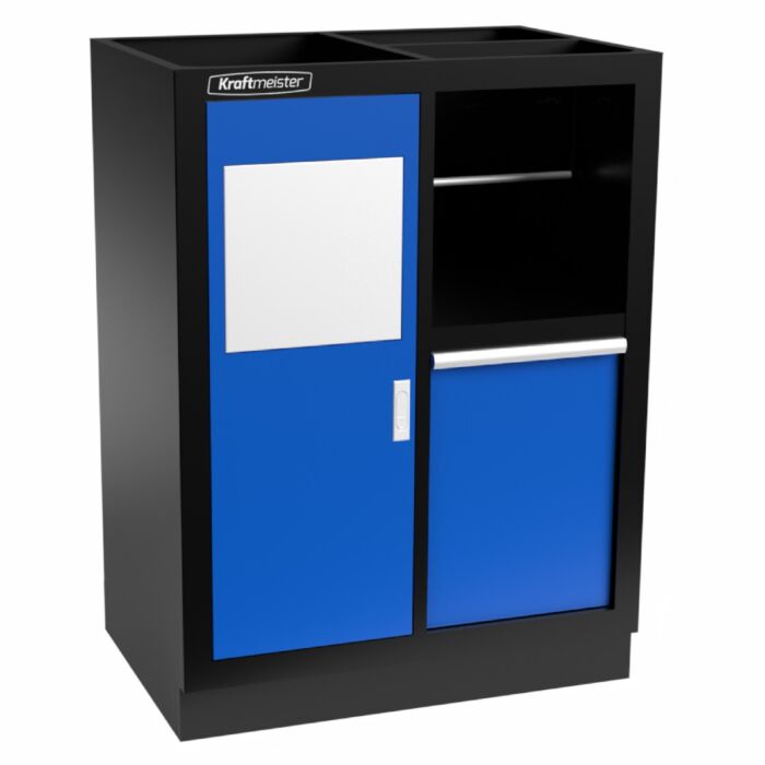 Kraftmeister Standard prullenbak met papierrolhouder blauw