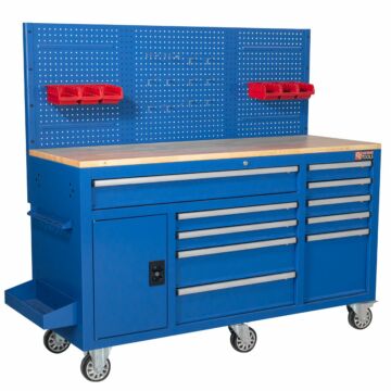 George Tools Mobiele Werkbank 62 inch 10 laden blauw | Showroomproduct