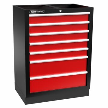 Kraftmeister Standard gereedschapsladekast 7 lades rood