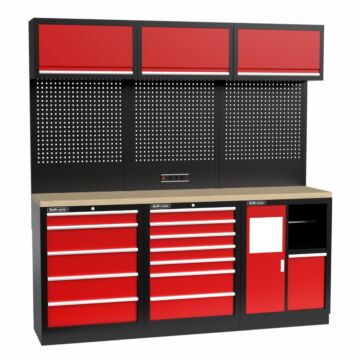 Kraftmeister Standard werkplaatsinrichting Maryland multiplex rood