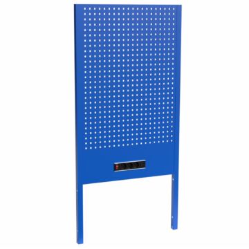 Kraftmeister Standard metalen gereedschapswand met stopcontact blauw