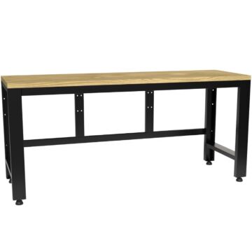 Kraftmeister Pro werktafel eiken 204 cm zwart